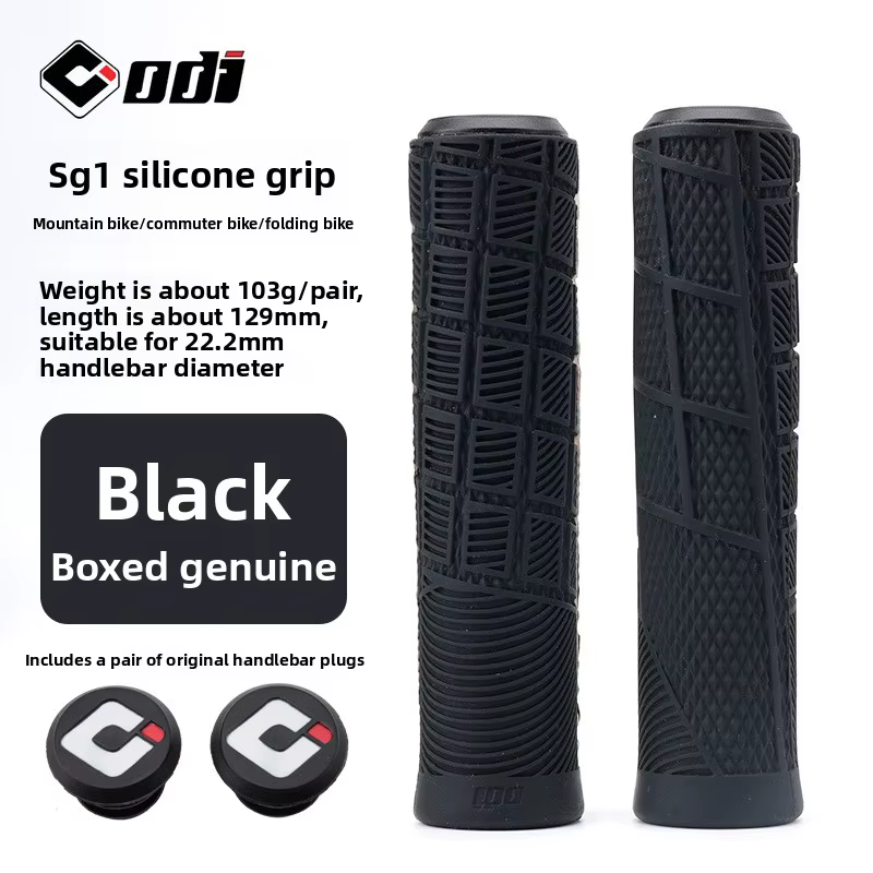 Poignées de vélo en silicone Odi gris orange marron rose violet 22 mm, poignées à verrouillage, légè