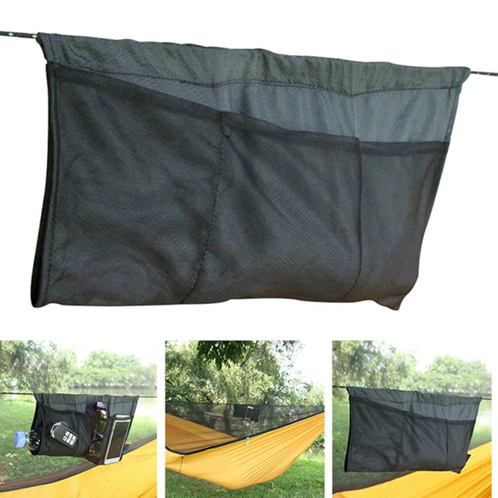 Sac de rangement en maille pour l'extérieur, pour Camping, randonnée, outils de hamac