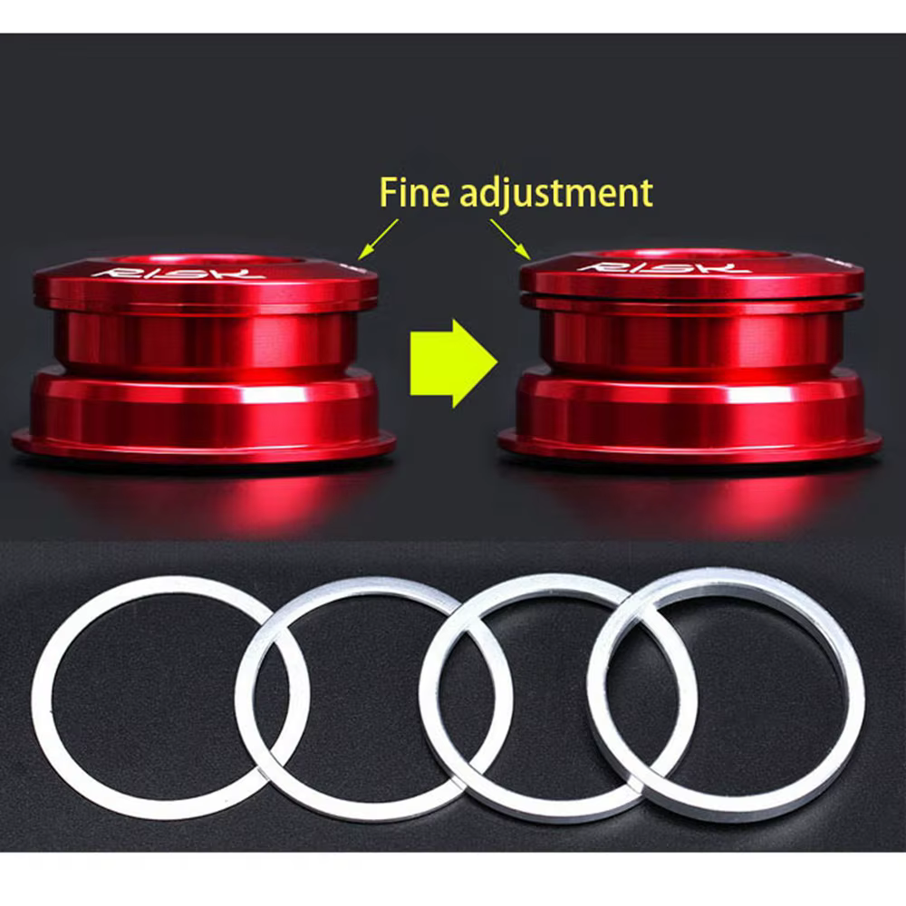 Rondelle en alliage d'aluminium 0.3/1/2/3mm, 6 pièces, entretoise de casque de vélo, rondelle de rég
