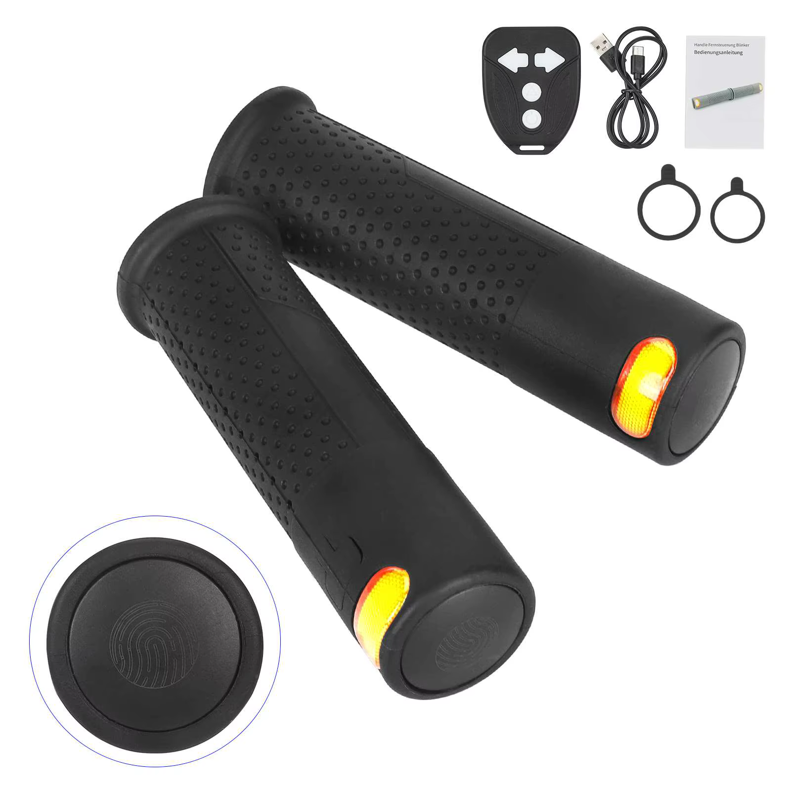 Accessoires pour Scooter électrique, poignées étanches, clignotant Rechargeable par USB pour Xiaomi