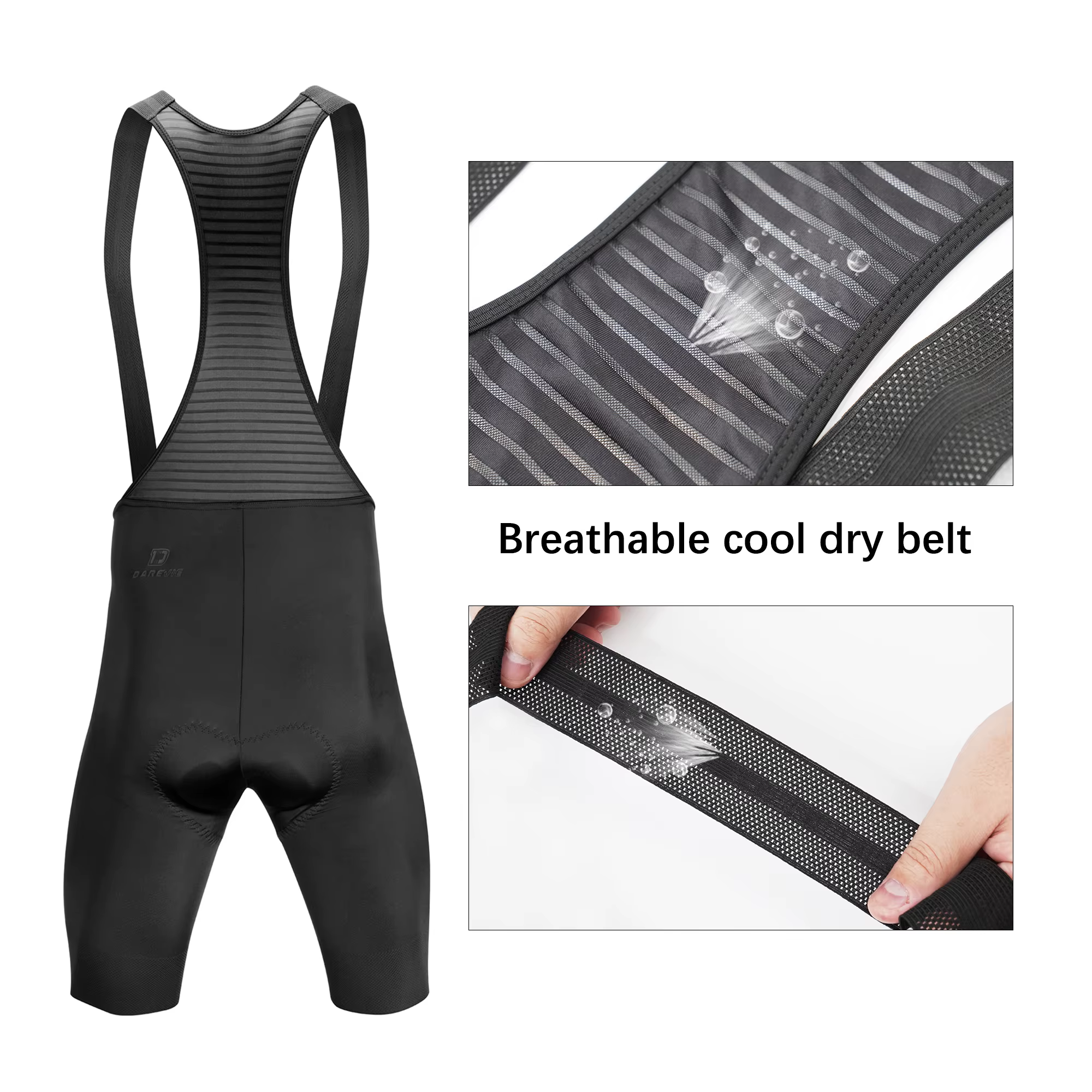DAREVIE hommes cyclisme Bretelle sans couture hommes cyclisme Shorts 6H 500KM Ride hommes cyclisme c