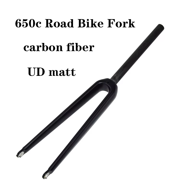 650C course vélo de route brillant mat 3K UD fourche entièrement en Fiber de carbone piste fourche a