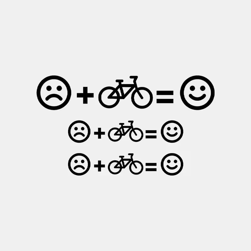 1 ensemble d'autocollants décoratifs pour vélo, imprimé souriant toutes saisons, pour poignée de fou
