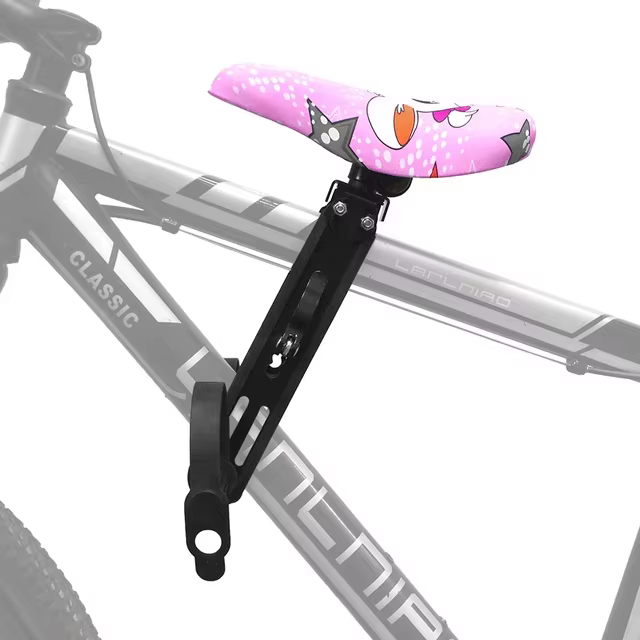 Siège de vélo pour enfants VTT, selle avant à fixation sur cadre, siège bébé, poignée de sécurité po