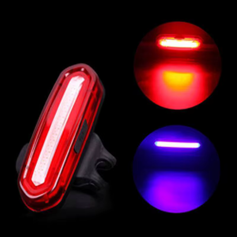 Feu arrière de vélo VTT rouge, rechargeable par USB, LED, pour cyclisme, lampe d'avertissement pour