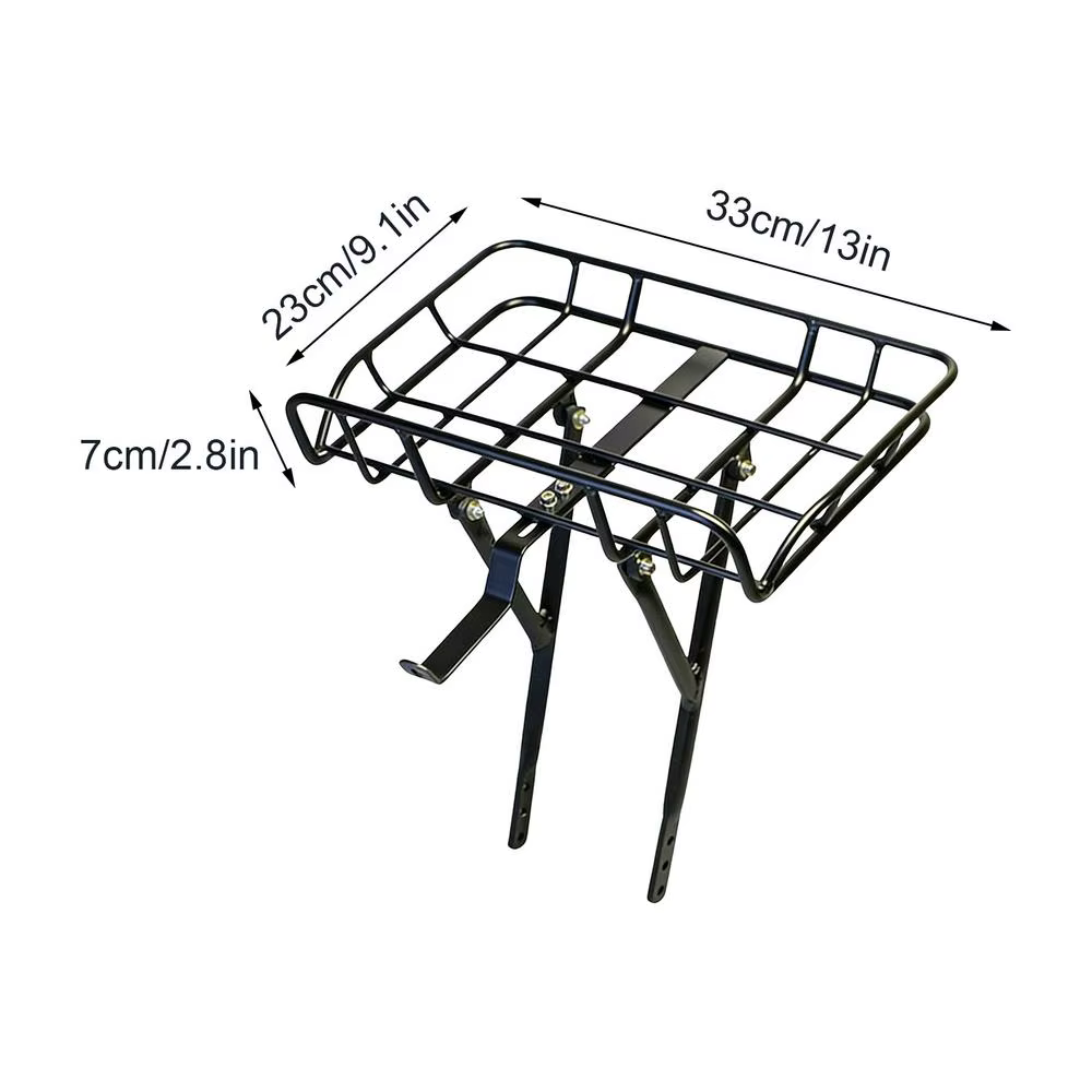 Porte-bagages avant en alliage d'aluminium pour VTT et vélos de route, support de sacoches, étagère 