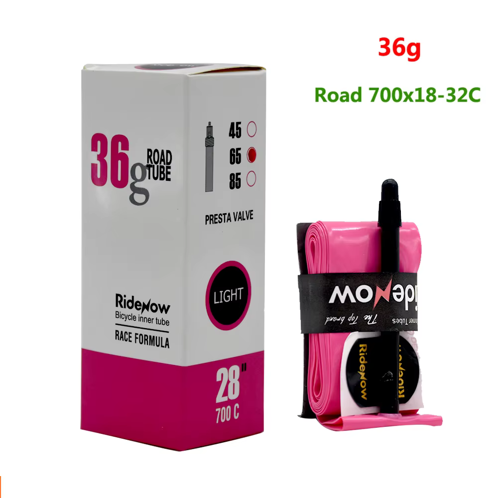RideNow-Chambre à air de vélo en TPU 700C, 700x18, 23, 25, 28, 32, 35, 37, 40, 47C, Vélo de route, V