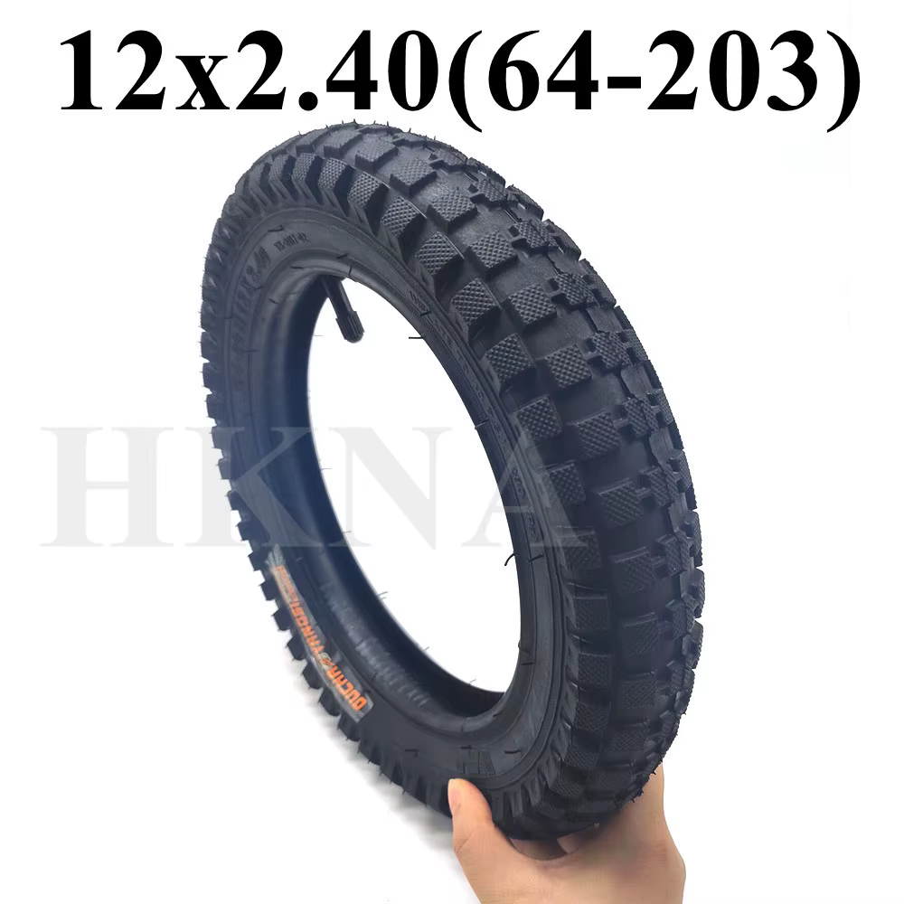 Pneu de vélo de 12 pouces 12x2.40(64-203), pneu intérieur et extérieur, pneu de gonflage 12x2.4 pour