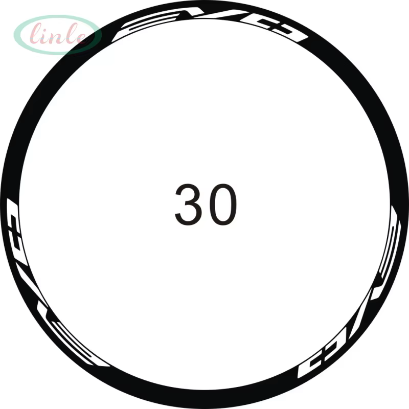 Autocollants décoratifs pour jantes de vélo de course 700c (12 pièces/2 roues/ensemble)
