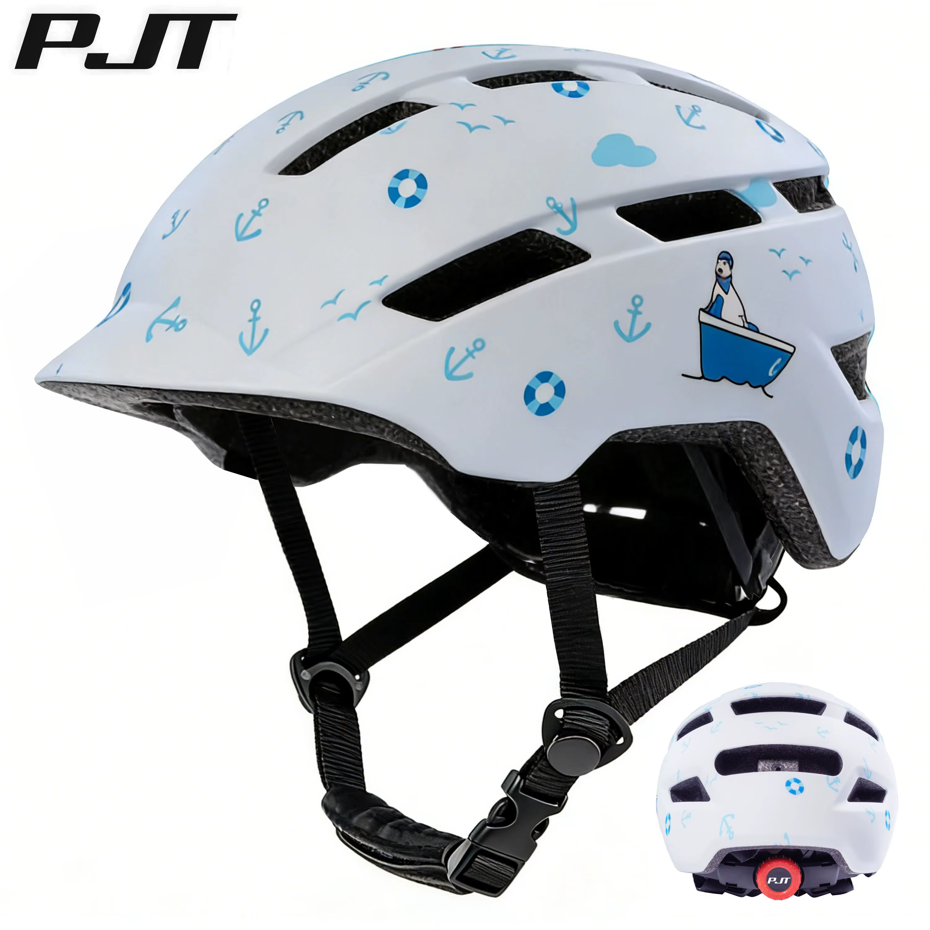 Casque de vélo pour enfant PJT, garçons et filles, casque de vélo VTT, sécurité, ajustable, pour enf