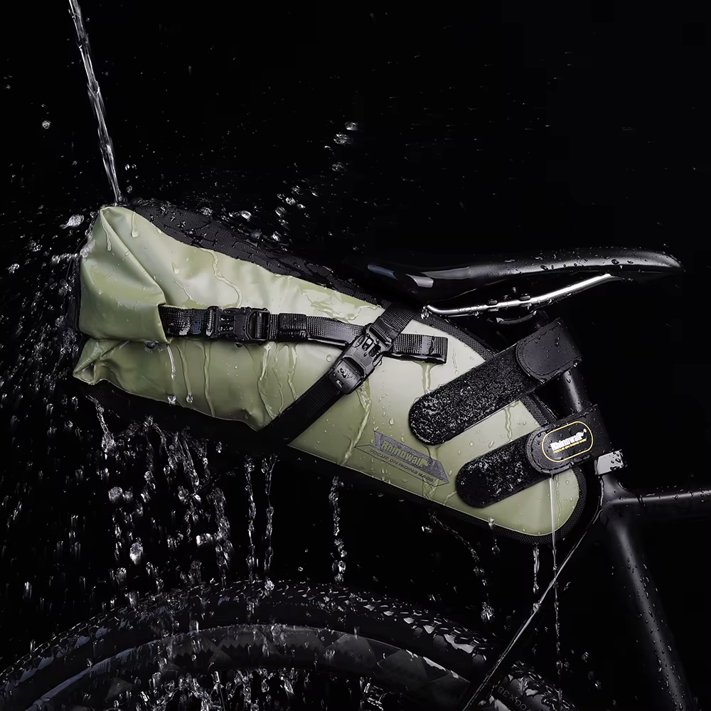 Rhinowalk sac de selle de vélo étanche 5L-13L grande capacité pliable sac arrière arrière réfléchiss
