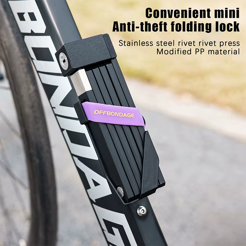 Serrure pliante antivol OFFBONDAGE ; Sécurité de haute qualité pour motos, vélos de route, vélos éle