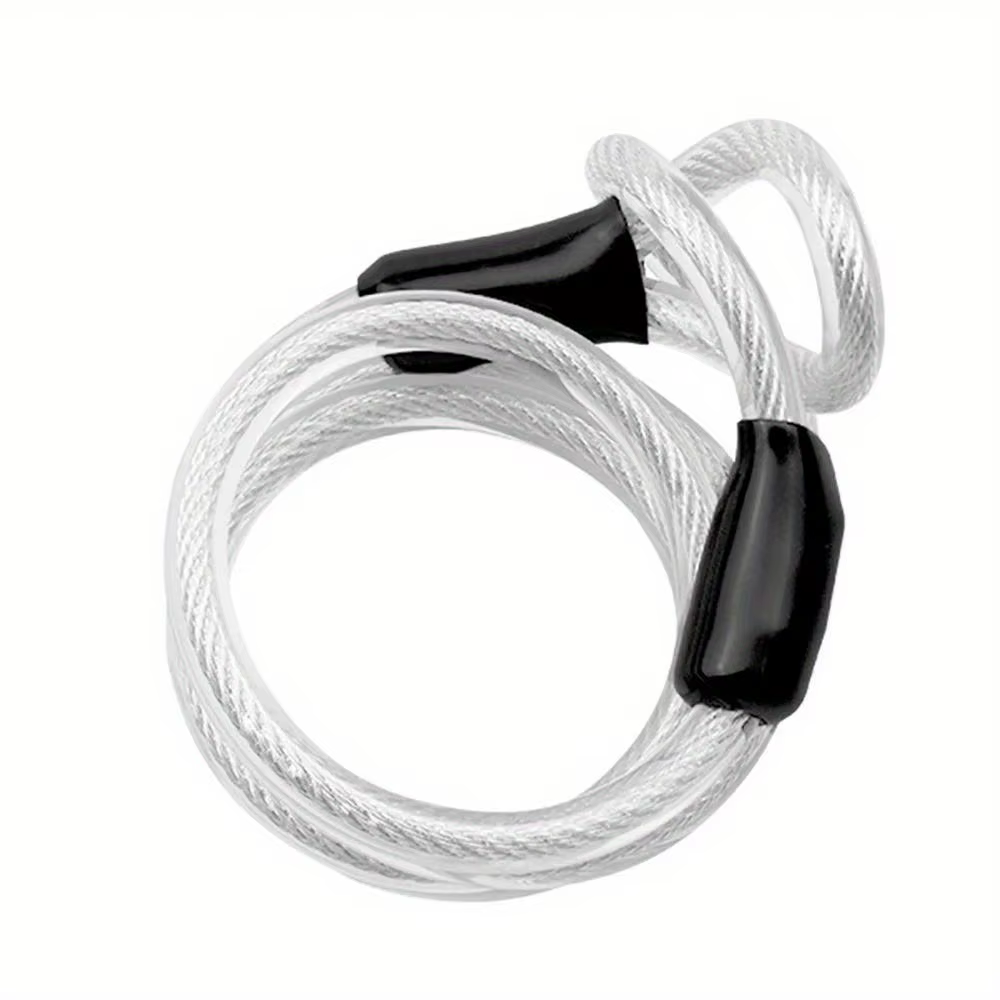 Chaîne de câble de sécurité antivol pour vélo, 1.2m, pour cyclisme, moto, Protection du casque, acce