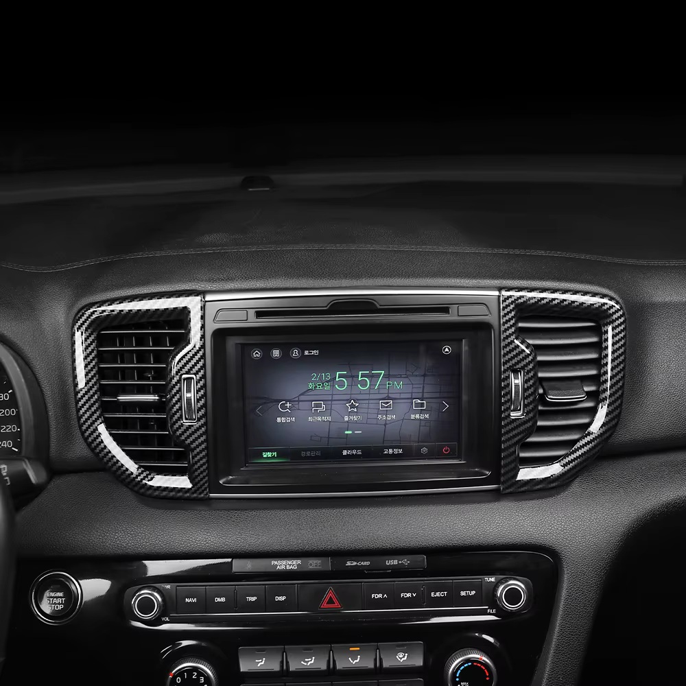 2 pièces d'accessoires intérieurs de voiture pour Kia Sportage 2015-2021, conduite à gauche, garnitu