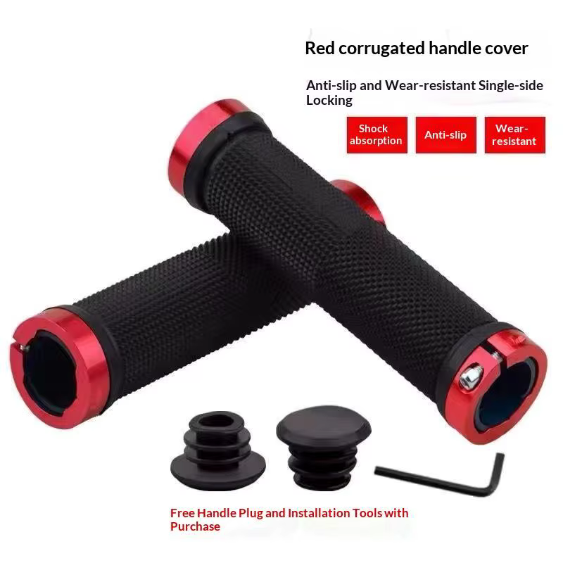1 paire de poignées de guidon de vélo à double verrouillage, poignées en plastique pour vélo pliant,