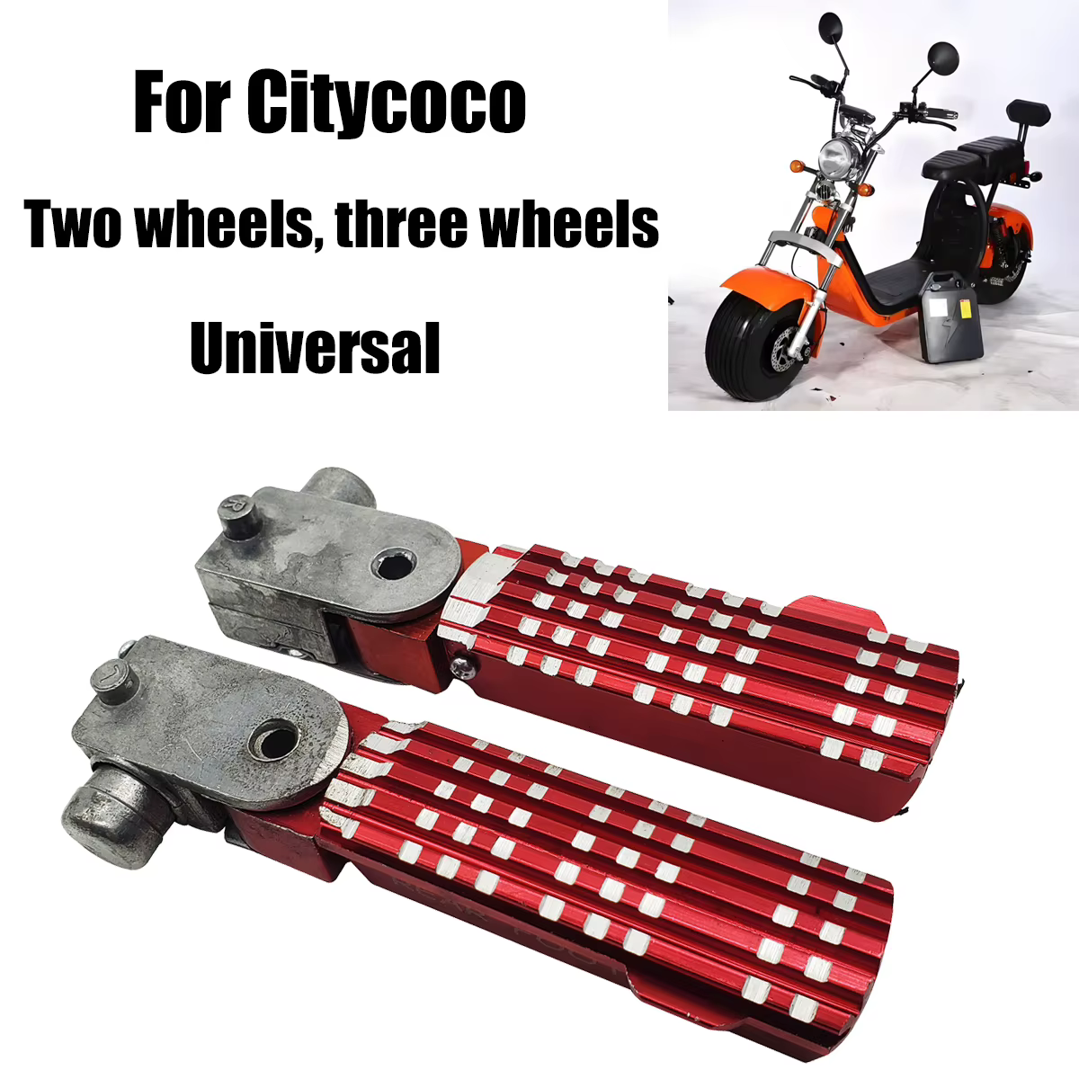 Repose-pieds en alliage pour scooter électrique, moto, tricycle, pédale pliable pour scooter électri