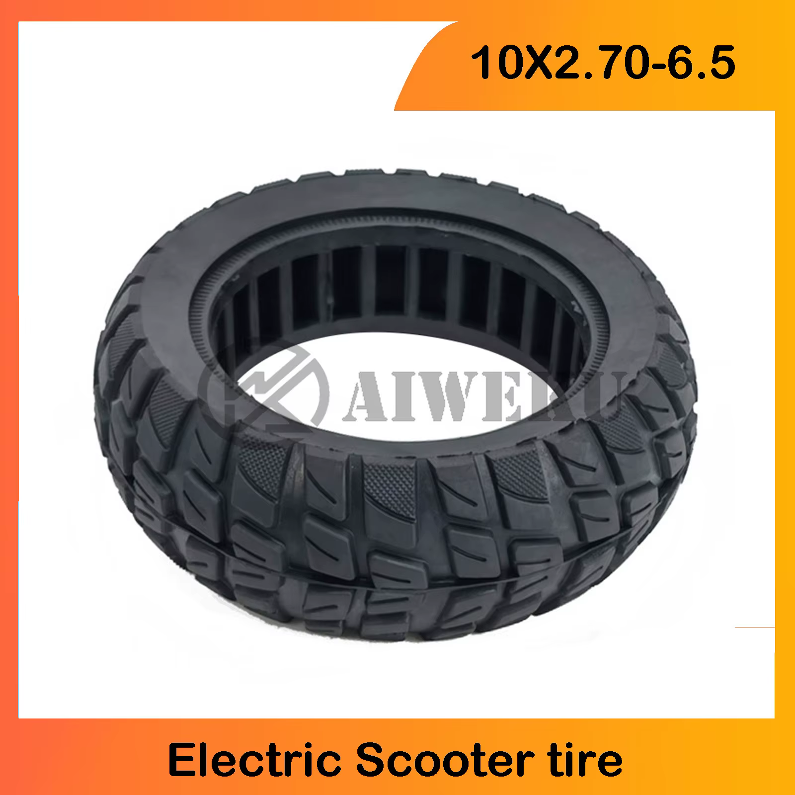 Scooter électrique auto-équilibrage voiture 10 pouces 10x2.70-6.5 pneu solide universel antidéflagra