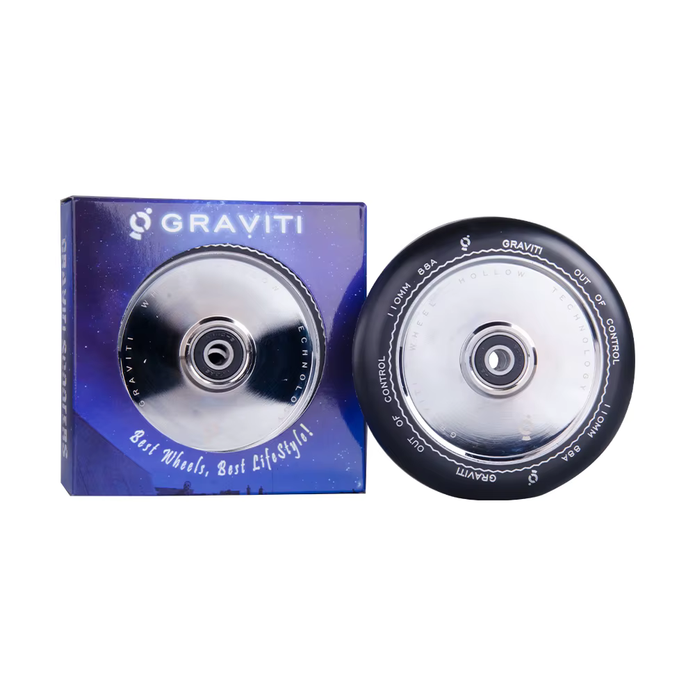 2 roues de trottinette freestyle en aluminium, roues en PU de 110 mm, durables, pour performance acr