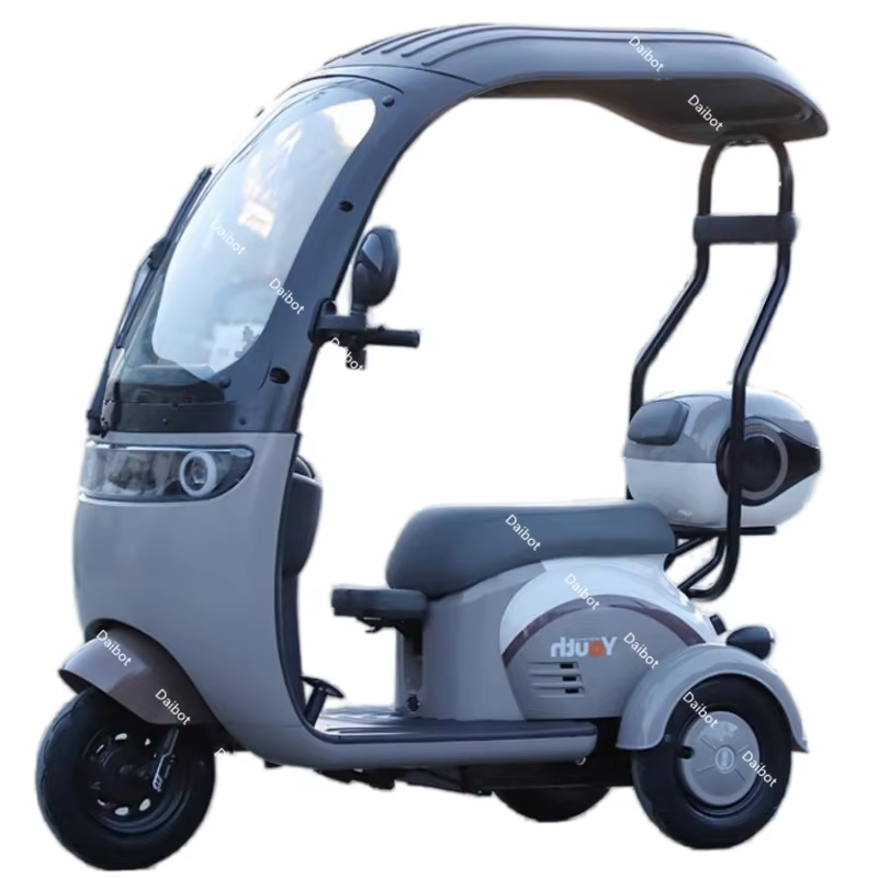 Tricycle électrique injuste pour adultes avec siège arrière, trottinette de mobilité électrique à 3