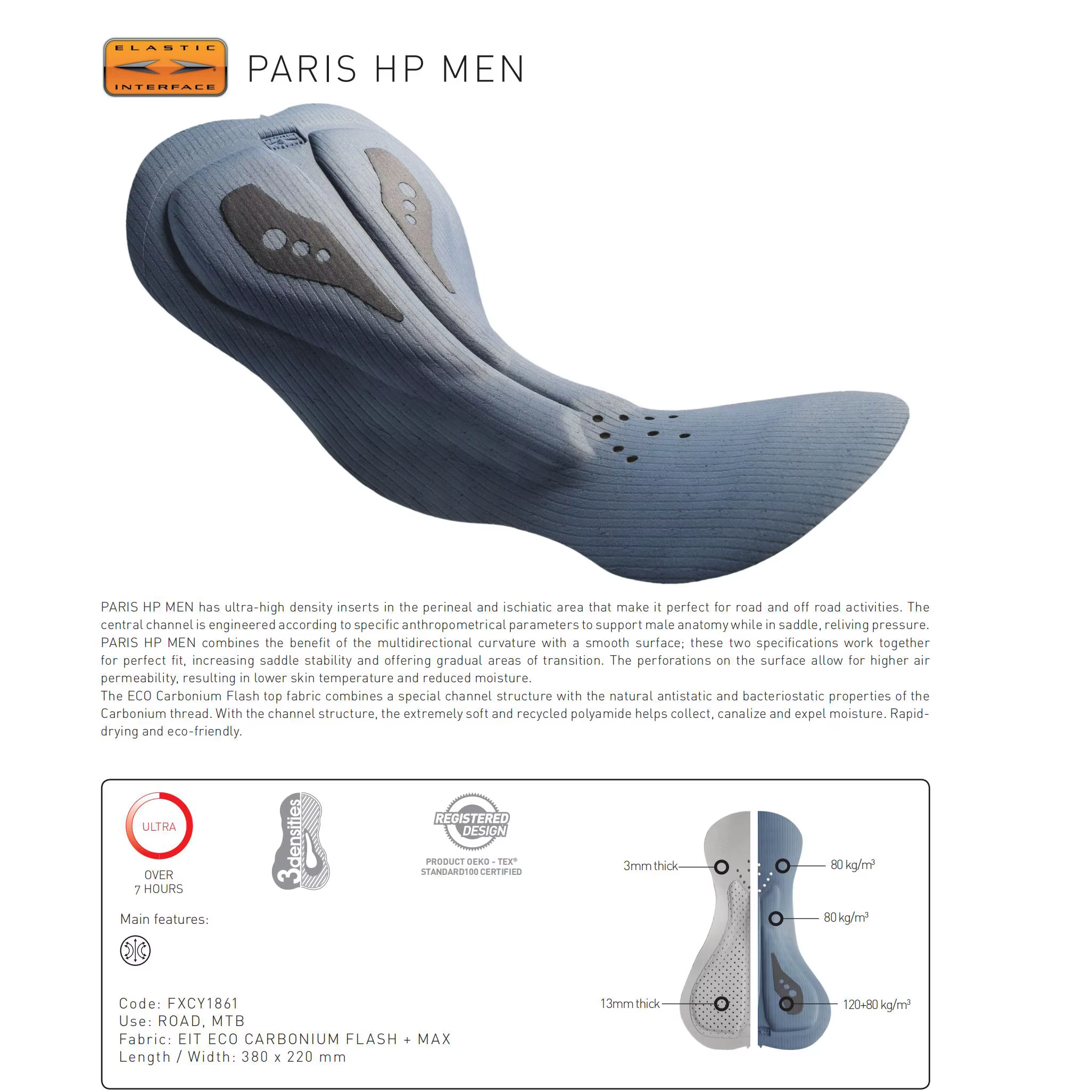 YKYW-Shorts de vélo rembourrés à interface élastique pour hommes, pantalons de vélo de route confort