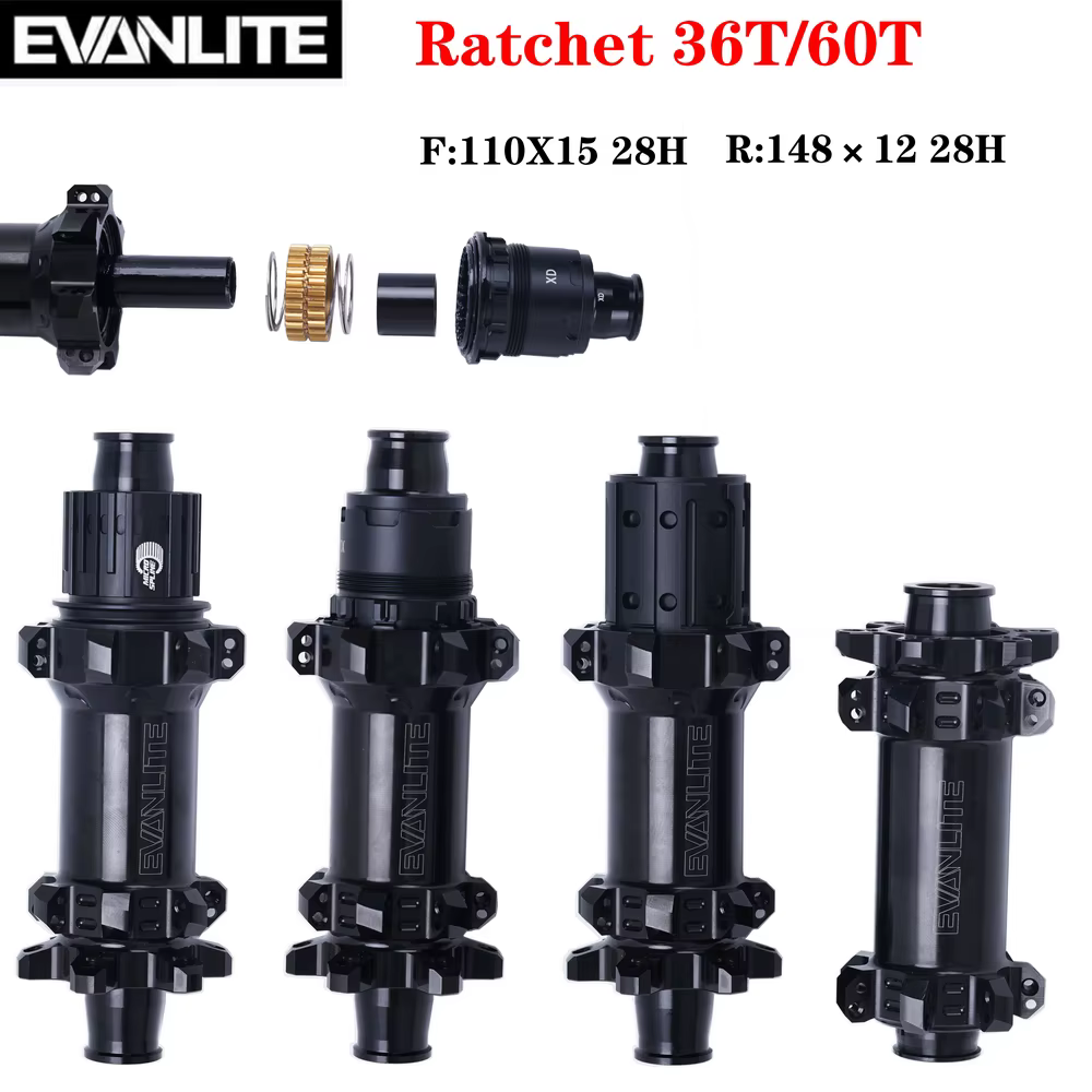 EVANLITE-Freio a disco Usado Bicicleta, Reta Bucket Drive Selado, Ultra Leve, 36t Catraca Boost, Hg,