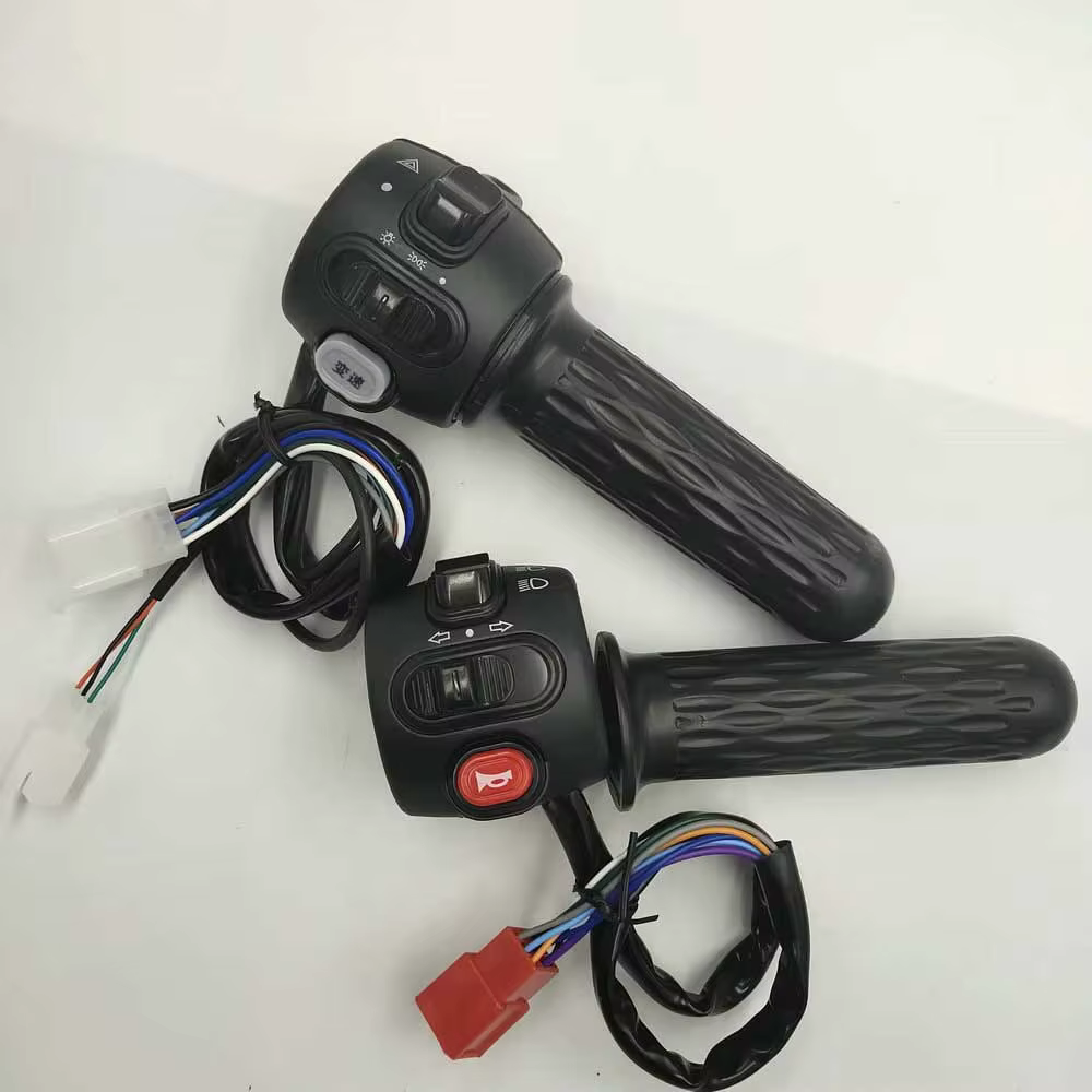 Ensemble de poignées de direction pour scooter électrique, guidon d'accélérateur Ebike, double clign