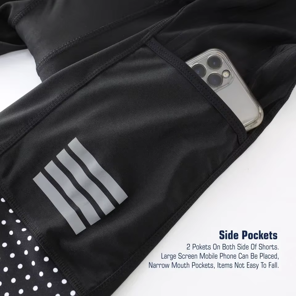 KEMALOCE short de cyclisme hommes blanc noir & gris & rouge Gel Pad été vélo Shorts course sur route