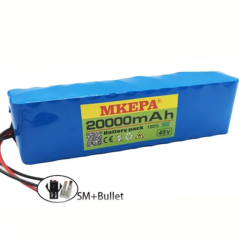 Batterie au lithium rechargeable 48V 20Ah 13S2P, 100% neuve, adaptée aux scooters électriques 48V.