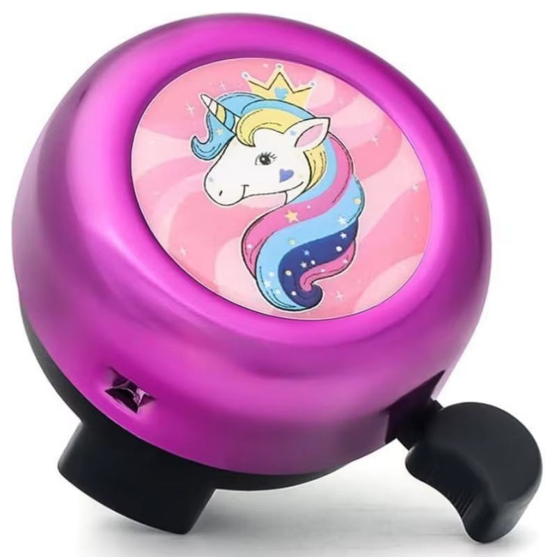 Cloche de vélo licorne de dessin animé pour enfants, 1 pièce, alarme d'avertissement forte, son clai