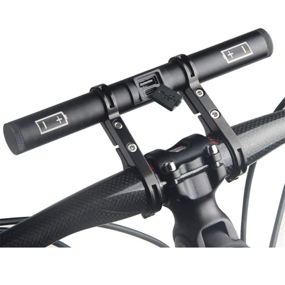 Prolongateur de guidon pour VTT, support de téléphone, barre de montage, éclairage de sauna, support