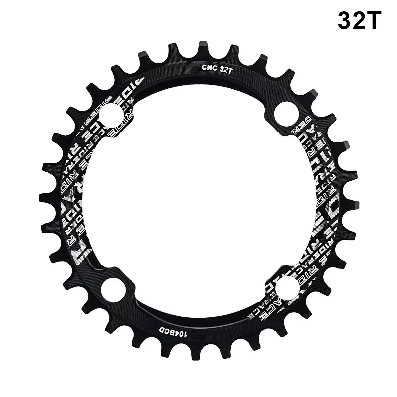 RIDERACE vélo manivelle plateau 104BCD forme ronde étroite large 32T/34T/36T/38T VTT pédalier roue à