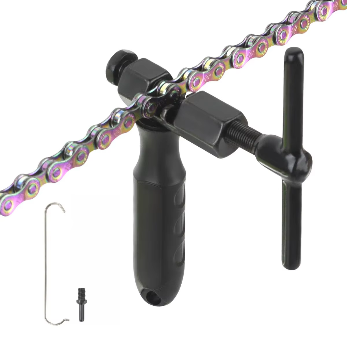 Coupe-chaîne de vélo avec crochet de chaîne et goupille de remplacement, outil de réparation de chaî