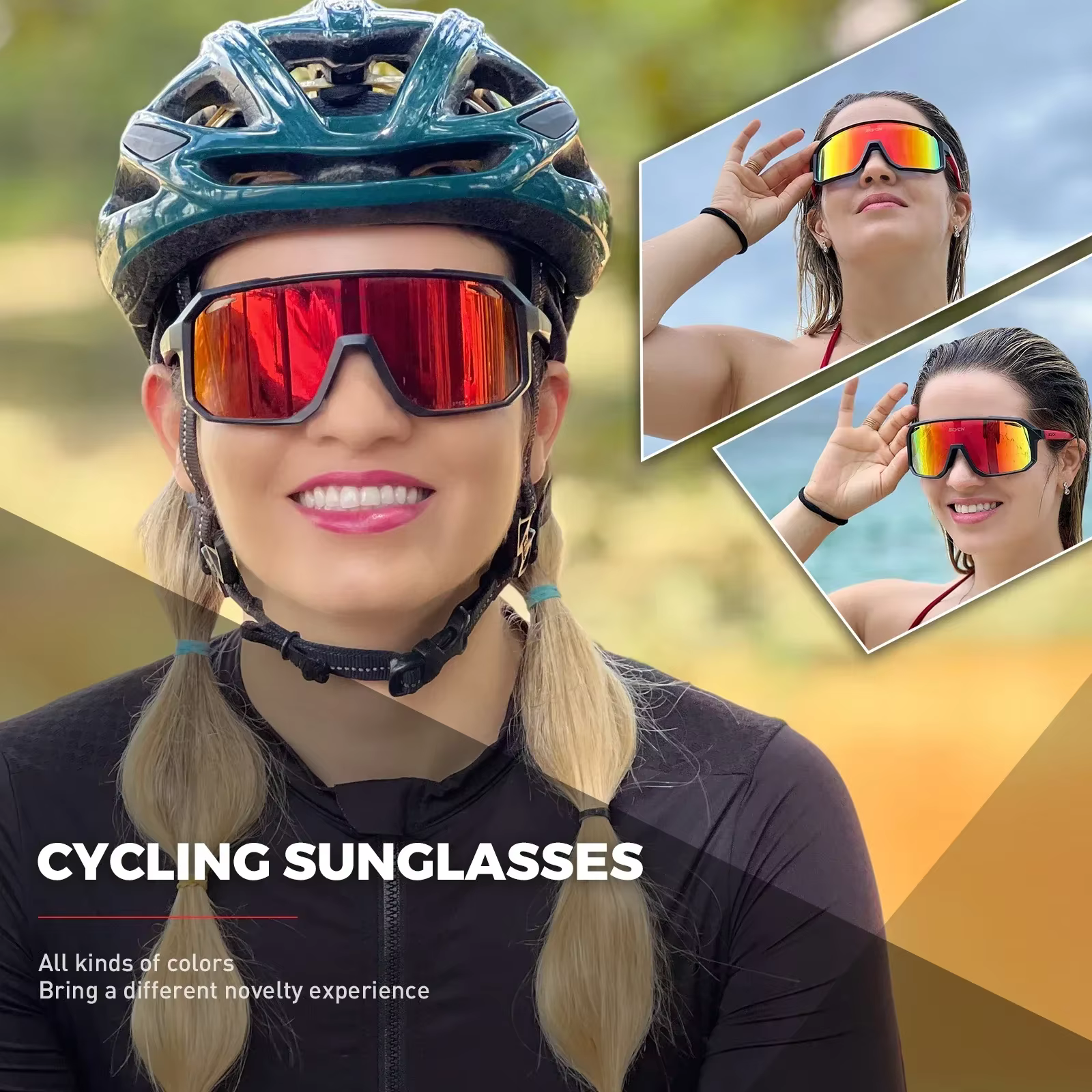 SCVCN-Lunettes de soleil de cyclisme pour hommes et femmes, lunettes de protection sportive, vélo de