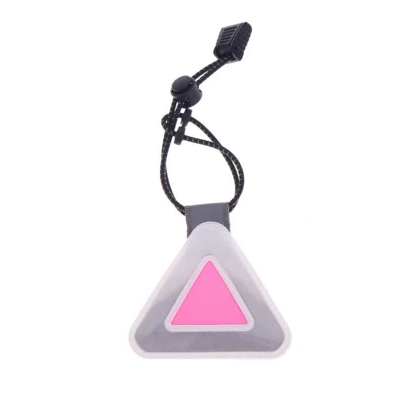 Panneaux réfléchissants triangulaires pour vélo, pendentif d'avertissement, patch réfléchissant pour