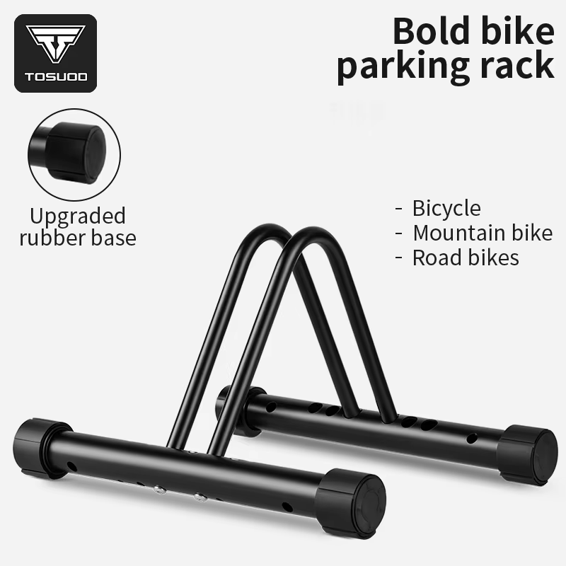 Support de stationnement vertical TOSUOD pour vélos, réglable, antidérapant, en acier à haute teneur
