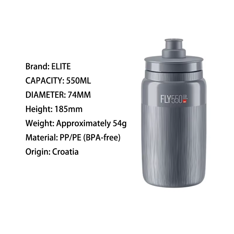 Bouteille d'eau de cyclisme Elite 550ml 750ml, bouilloire de cyclisme ultralégère pour vélo de route