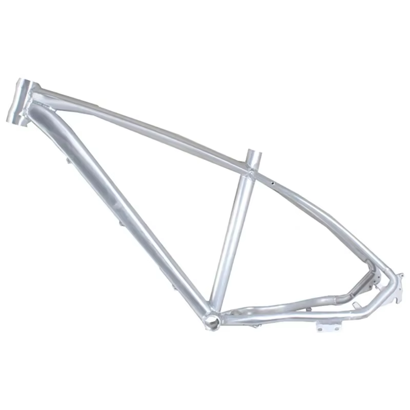 Cadre de frein à disque en alliage d'aluminium, pièces de vélo vierges et rugueuses, tube de colonne