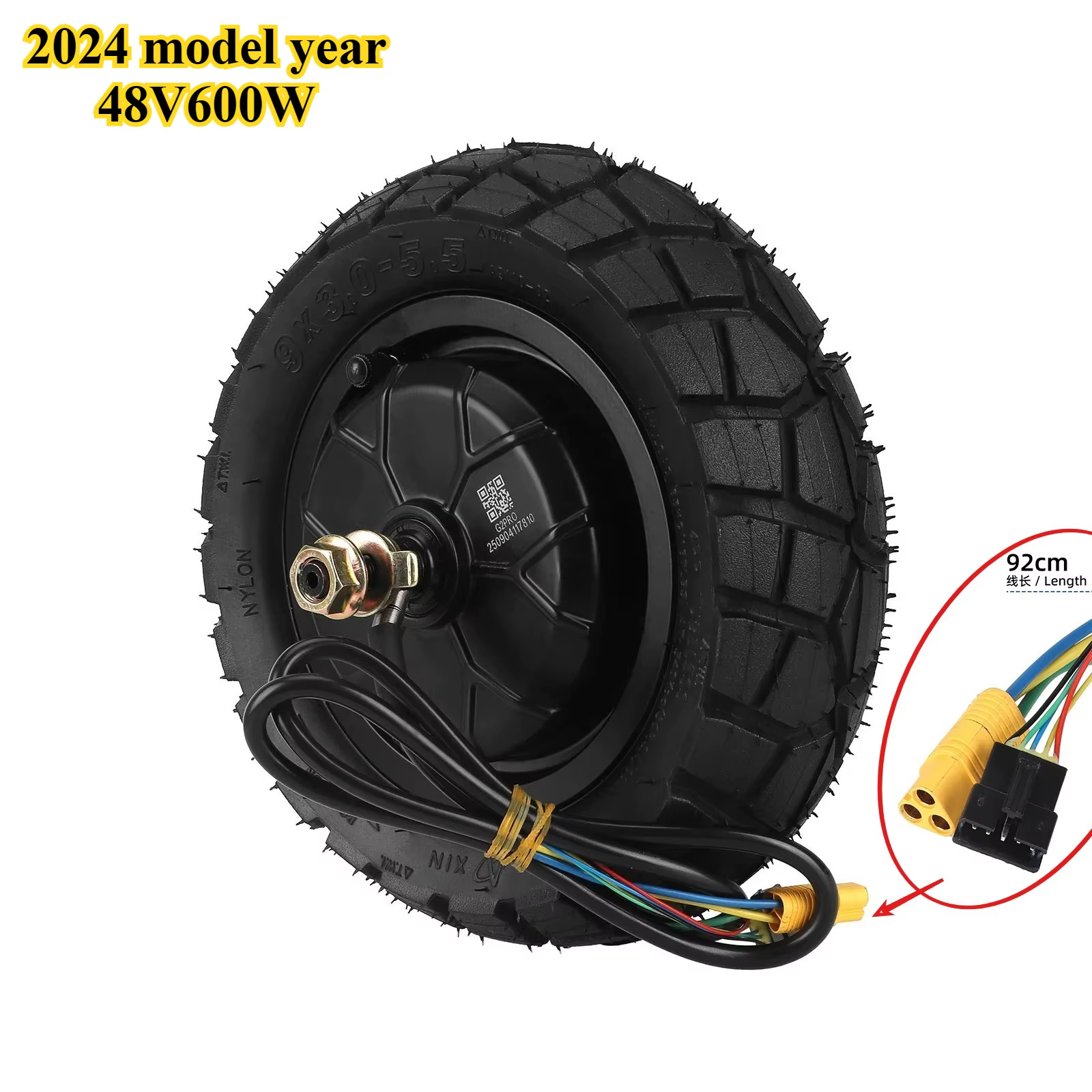Moteur d'origine 48V 600W pour scooter électrique Kukirin G2 Pro 2024, assemblage complet avec pneu