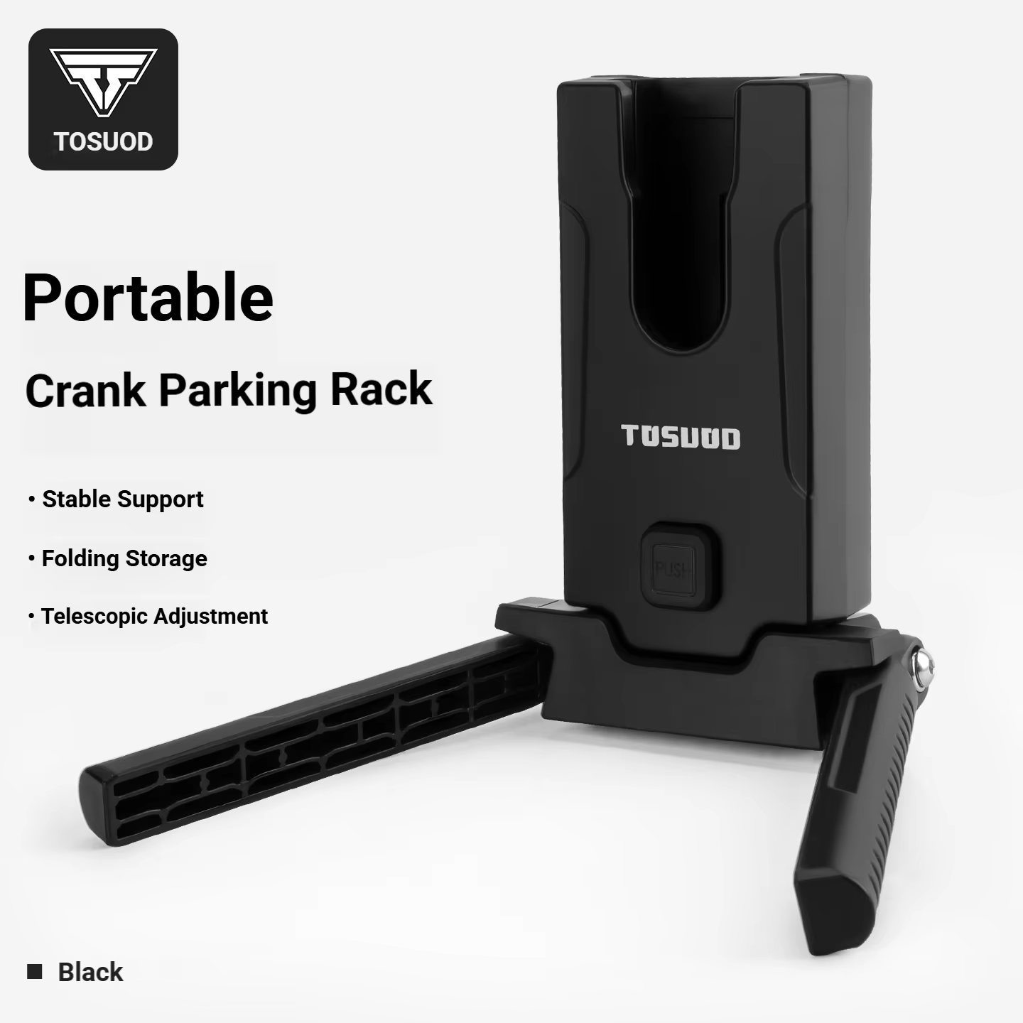 TOSUOD Repose-pieds portable pour vélo, support de stationnement pliable pour vélo de montagne et de