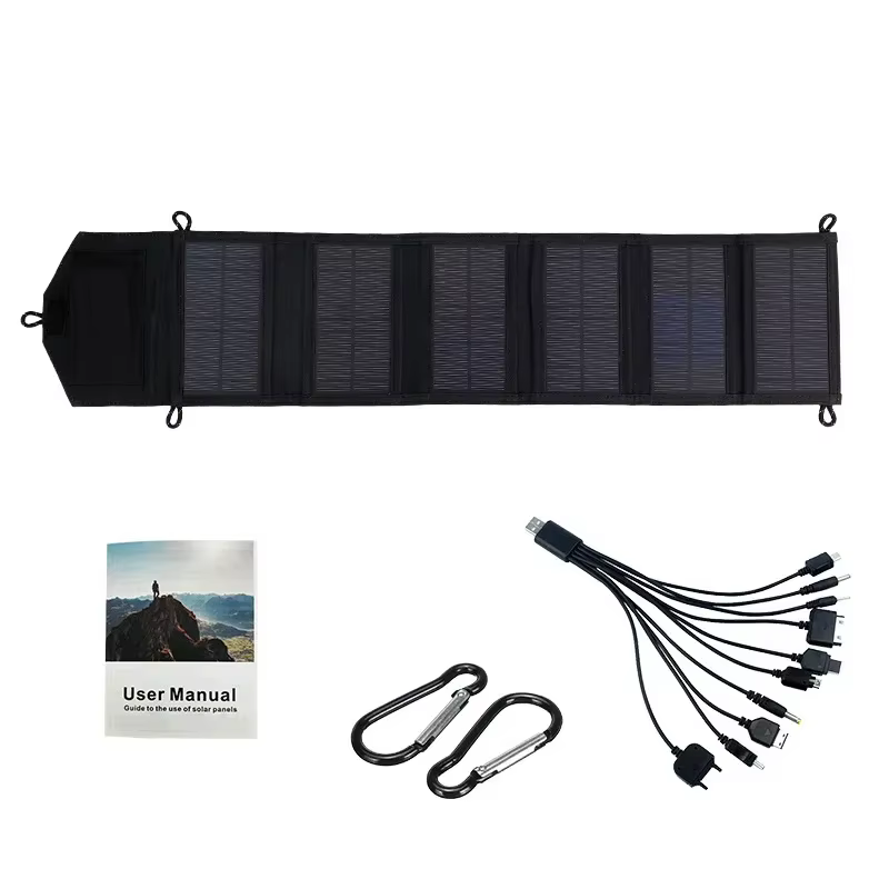 Panneau solaire pliable 6 fois 800W 20 w/h panneaux solaires portables chargeur rapide USB 5V DC pan