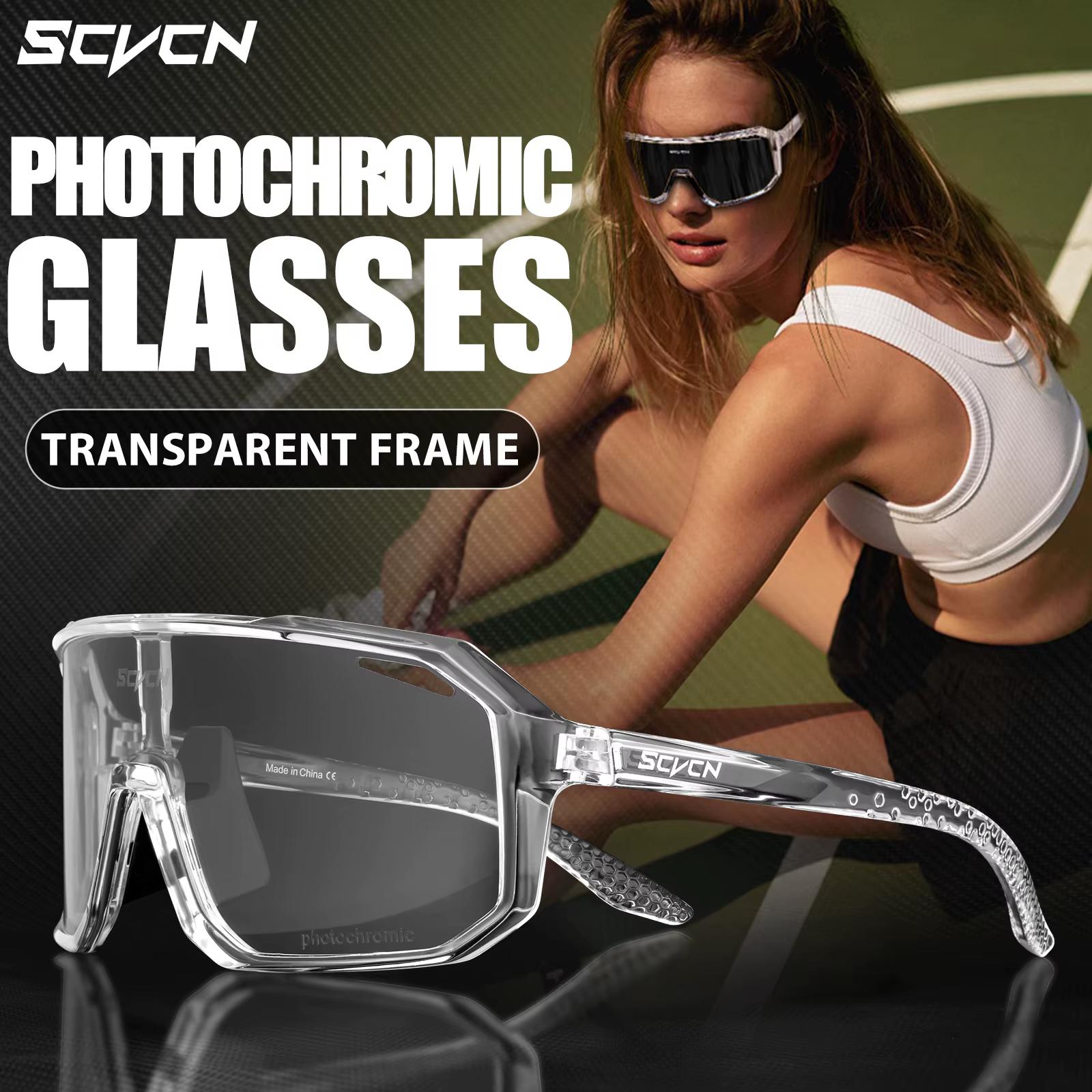 SCVCN Sports de plein air cyclisme lunettes de soleil lunettes photochromiques pour hommes soleil VT