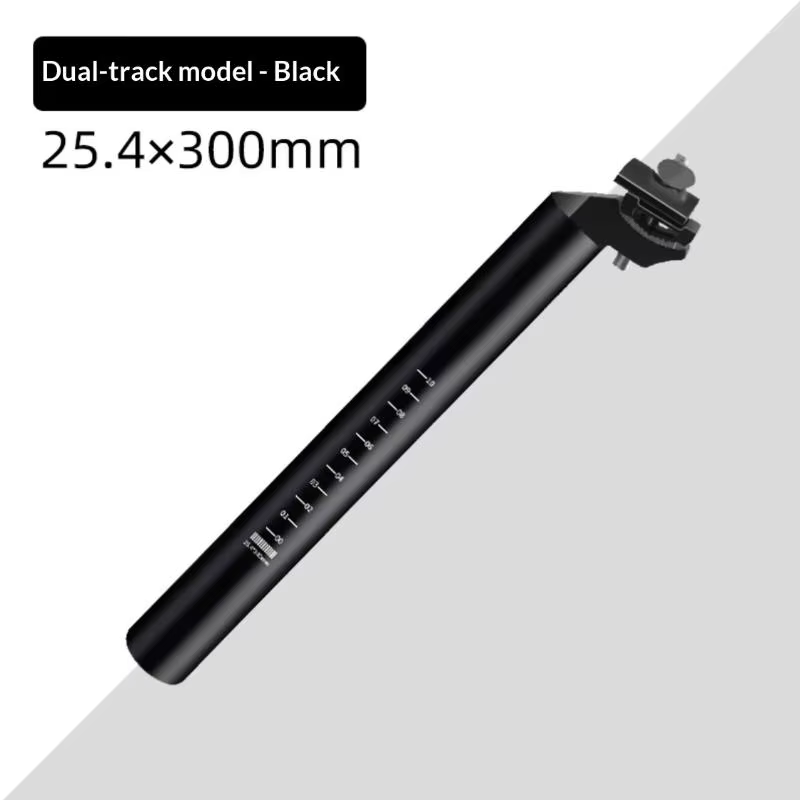 Tige de selle de vélo légère en alliage d'aluminium de 300 mm, 25,4/27,2 mm, adaptée aux vélos de ro