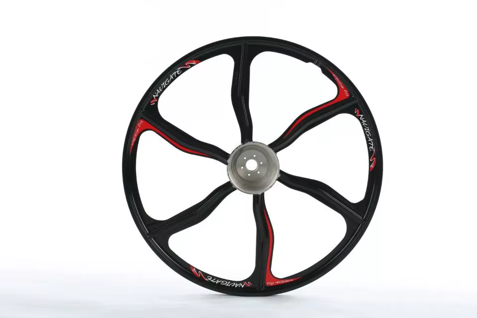 Roues de vélo en alliage de magnésium, 26 pouces, 6 rayons, pour VTT électrique