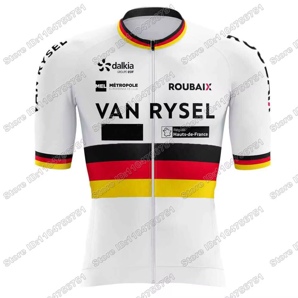 Maillot de Cyclisme Équipe Van-Rysel-Roubaix 2026 Allemagne,Vêtements de Cyclisme Champion d'Allemag