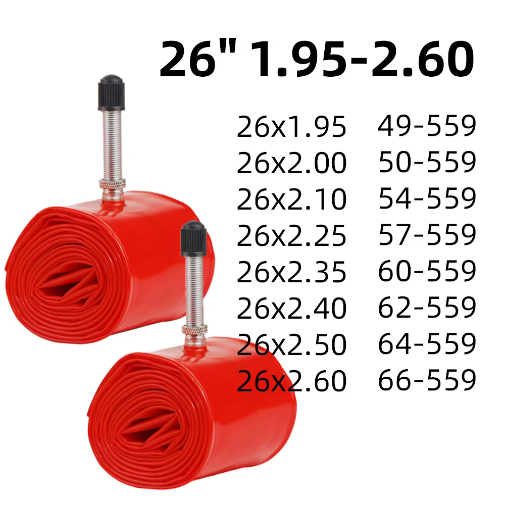2 pièces TPU chambre à air de vélo pneu vélo vtt 26/27, 5/29 pouces 1.95 2.0 2.1 2.25 2.35 2.4 2.5 2