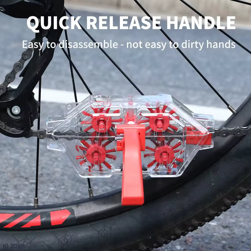 Nettoyeur de chaîne de vélo à dégagement rapide/installé, nettoyeur de chaîne à Immersion visuelle T