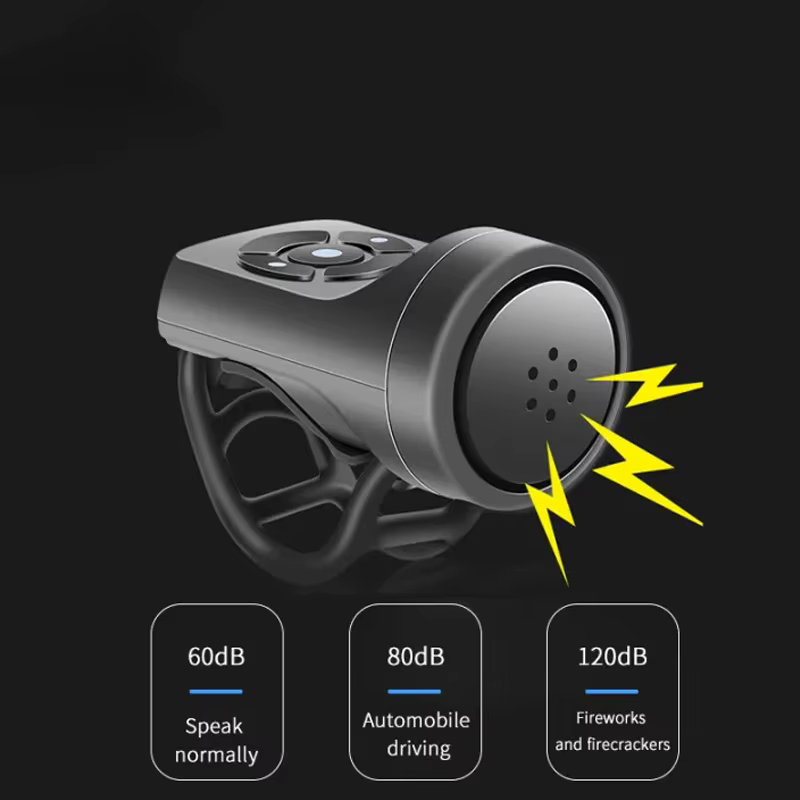 Sonnette électrique de vélo Rechargeable USB, klaxon de moto, 4 Modes, sonnette de vélo de montagne,