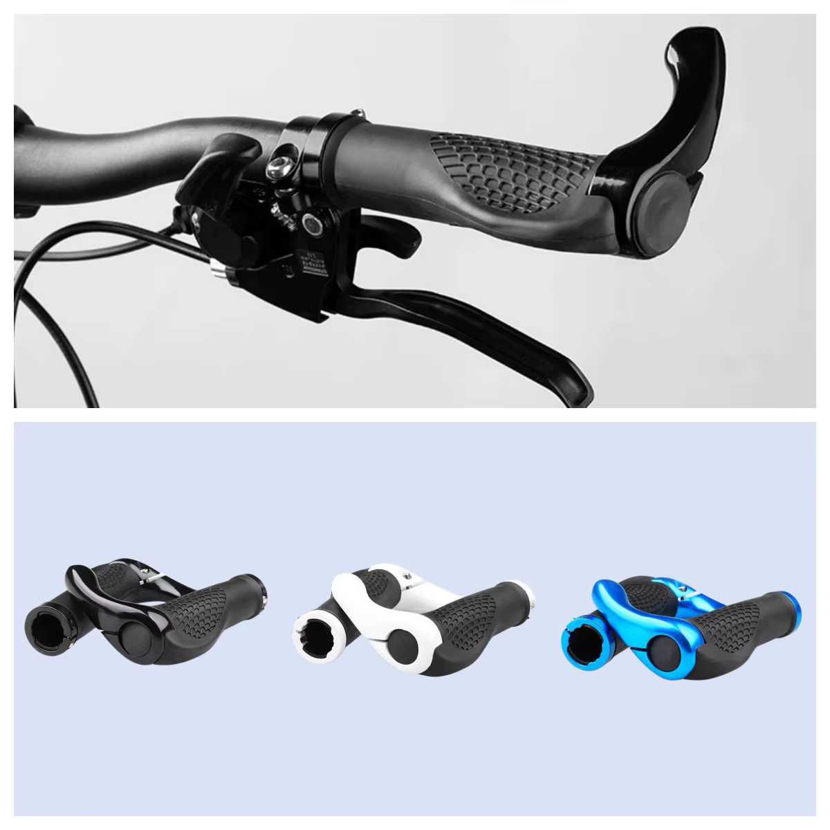 Poignées ergonomiques coordonnantes pour guidon de vélo, 1 paire, accessoires en alliage d'aluminium