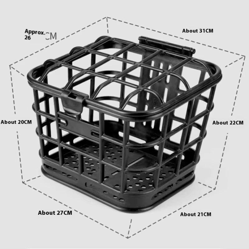 1 ensemble de paniers avant de vélo anti-extrusion de grande capacité, panier de vélo détachable en 
