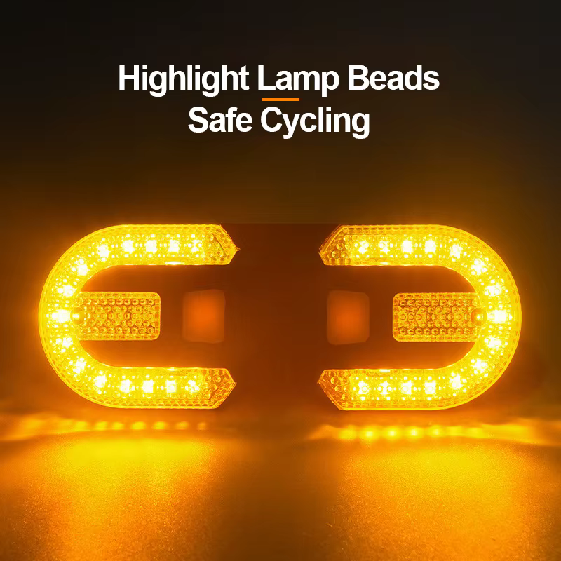 Clignotant de vélo feu arrière feux à distance LED Rechargeable USB lampe de vélo indicateurs sans f